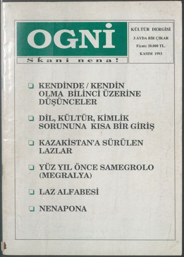 OGNİ - Sayı: 01